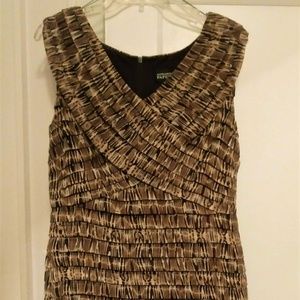 Sleeveless Safari Print Dress - Size 12